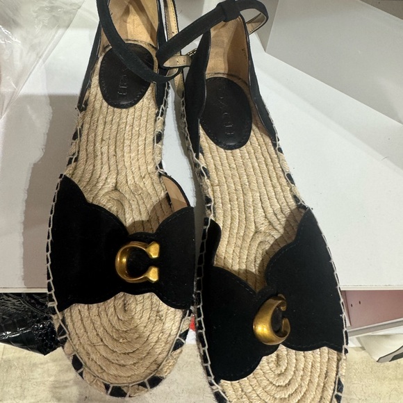 Coach Black and Tan Espadrille Flats - Picture 4 of 5